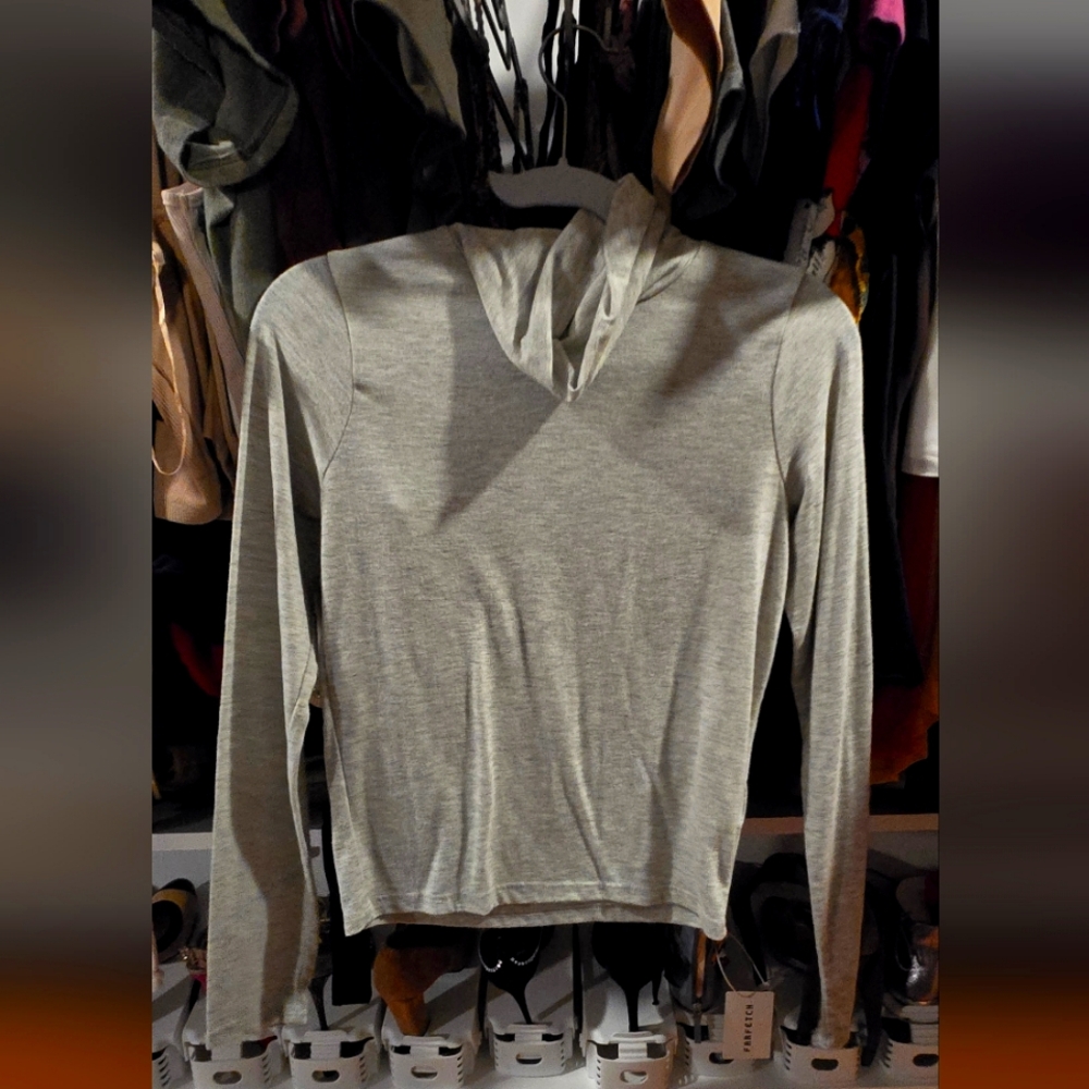 Gray Women's Turtleneck Top